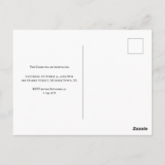 Antiek gehakt huis aangepaste Halloween uitnodigin Briefkaart (Achterkant)