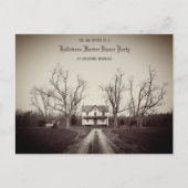 Antiek gehakt huis aangepaste Halloween uitnodigin Briefkaart (Voorkant)