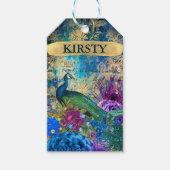 Antiek geïllustreerd perceel- en bloembollen cadeaulabel (Voorkant)