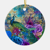 Antiek geïllustreerd perceel- en bloembollen keramisch ornament (Voorkant)