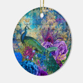 Antiek geïllustreerd perceel- en bloembollen keramisch ornament (Links)