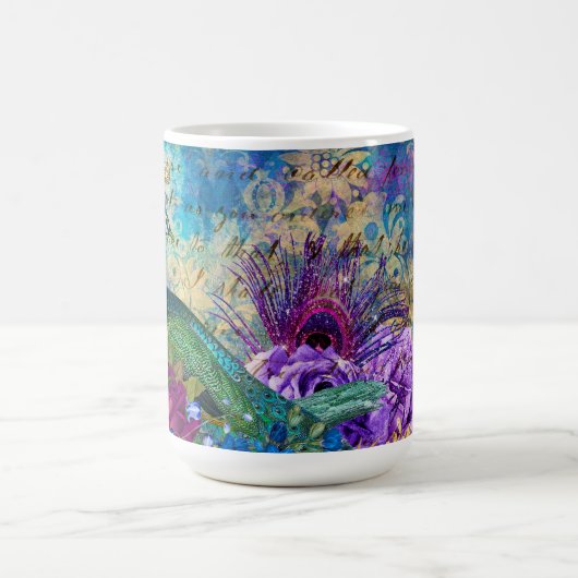 Antiek geïllustreerd perceel- en bloembollen koffiemok (Center)