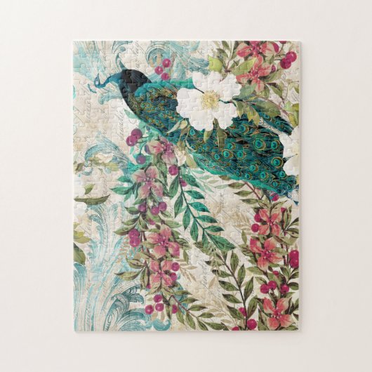 Antiek geïllustreerd perceel- en bloembollen legpuzzel (Verticaal)