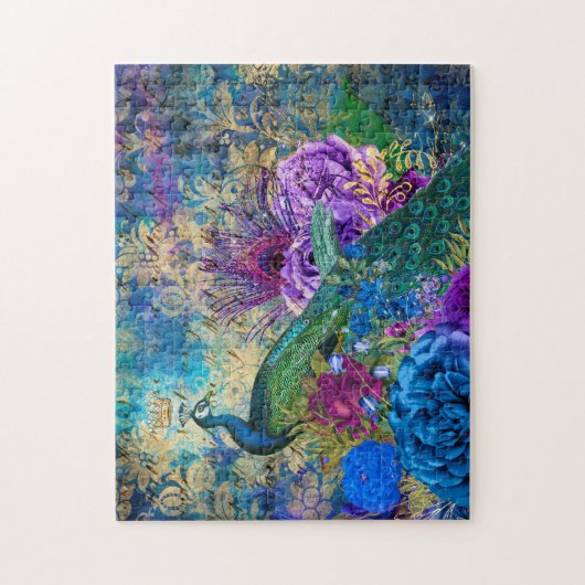 Antiek geïllustreerd perceel- en bloembollen legpuzzel (Verticaal)