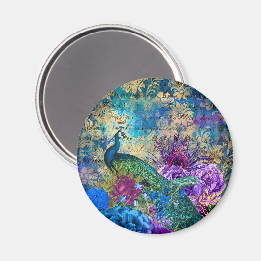 Antiek geïllustreerd perceel- en bloembollen magneet (Voorkant / Achterkant)