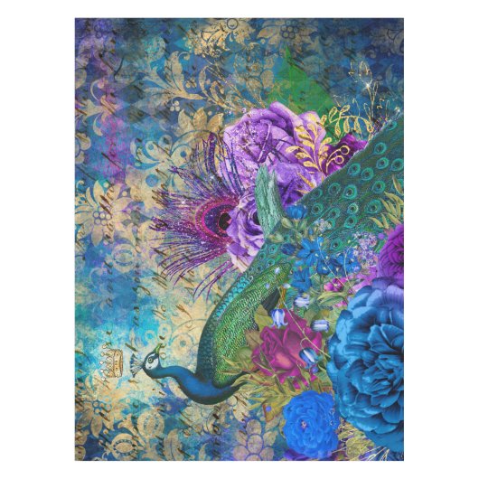 Antiek geïllustreerd perceel- en bloembollen tafelkleed (Voorkant)