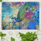 Antiek geïllustreerd perceel- en bloembollen theedoek (Gevouwen)