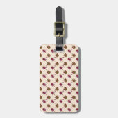 Antiek gekleurd bloempatroon bagagelabel (Voorkant verticaal)