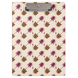 Antiek gekleurd bloempatroon klembord