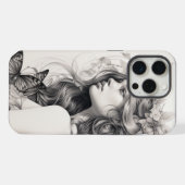 Antiek gekleurd, nog steeds fijn kunstschilder iPhone hoesje (Achterkant horizontaal)