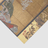 Antiek gelakte kersenbloesems tissuepapier (Detail)