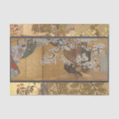 Antiek gelakte kersenbloesems tissuepapier (Voorkant)