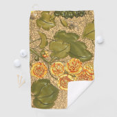 Antiek gele bloemen golfhanddoek (Insitu)