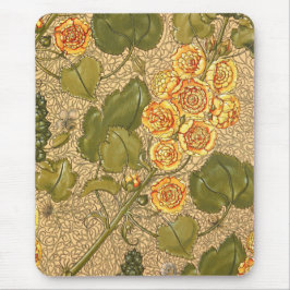 Antiek gele bloemen mousepad muismat