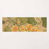 Antiek Gele Bloemen Yoga Mat (Achterkant (horizontaal))