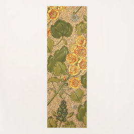 Antiek Gele Bloemen Yoga Mat