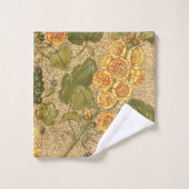 Antiek gele bloemenhanddoek bad handdoek (Wasdoekje)