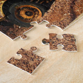 Antiek gele coupes autopuzzel legpuzzel (Zijkant)