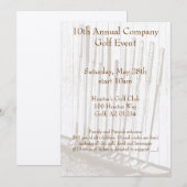 Antiek gele en bruine golfclubs Kaart (Voorkant / Achterkant)