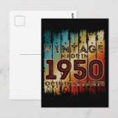 Antiek Gemaakt in 1950 Originele Onderdelen Briefkaart (Voorkant / Achterkant)