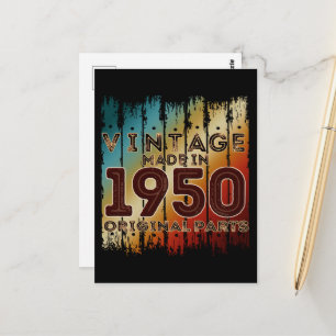 Antiek Gemaakt In 1950 Originele Onderdelen Briefkaart