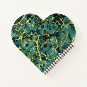 Antiek gemarmerd papier en naamlabel Notitieboek (Achterkant)