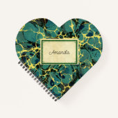  Antiek gemarmerd papier en naamlabel Notitieboek (Voorkant)