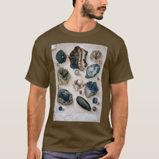 Antiek geologische wetenschappelijke kristallen Ge T-shirt