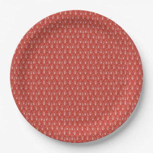 Antiek geometrisch Art Deco patroon Papieren Bordje