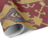 Antiek Geometrisch Oriental Persian Red Pattern Cadeaupapier (Rol Hoek)