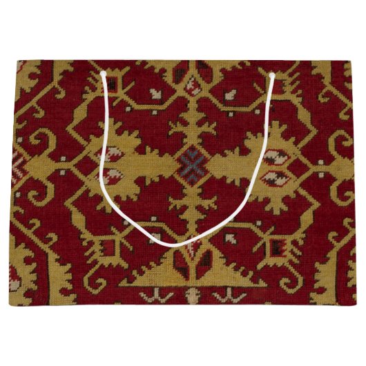 Antiek Geometrisch Oriental Persian Red Pattern Groot Cadeauzakje (Voorkant)