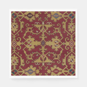 Antiek Geometrisch Oriental Persian Red Pattern Servet