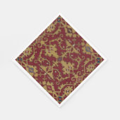 Antiek Geometrisch Oriental Persian Red Pattern Servet (Hoek)