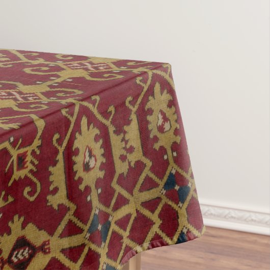 Antiek Geometrisch Oriental Persian Red Pattern Tafelkleed (Voorbeeld)