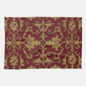 Antiek Geometrisch Oriental Persian Red Pattern Theedoek (Horizontaal)