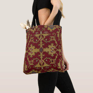 Antiek Geometrisch Oriental Persian Red Pattern Tote Bag