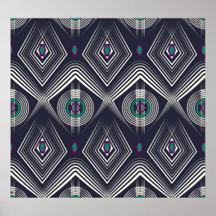 Antiek geometrisch Ornament, stijlvolle textuur. Poster