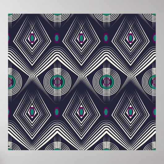 Antiek geometrisch Ornament, stijlvolle textuur. Poster (Voorkant)