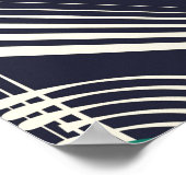 Antiek geometrisch Ornament, stijlvolle textuur. Poster (Hoek)