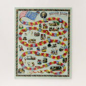 Antiek George Washington Snake Board Spel Print Legpuzzel (Verticaal)