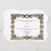 Antiek Georgische tijdperk grens bruiloft Kaart (Voorkant / Achterkant)