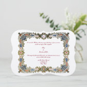 Antiek Georgische tijdperk grens bruiloft Kaart (Staand voorkant)