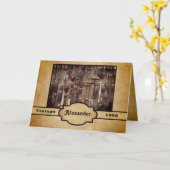  Antiek Gereedschap Houtbewerking Verjaardag Kaart (Gele Bloem)