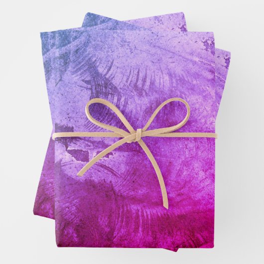  Antiek getextureerd roze Paars ontspringen Inpakpapier Vel (In situ)