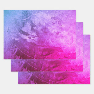  Antiek getextureerd roze Paars ontspringen Inpakpapier Vel