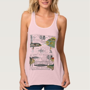 Antiek Geviste ADS Circa 1909 Fisherman Lures Tanktop