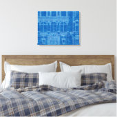 Antiek "Gevoel Blauw" prints Canvas Art (Insitu (Slaapkamer))