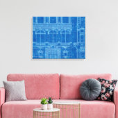 Antiek "Gevoel Blauw" prints Canvas Art (Insitu (Woonkamer))