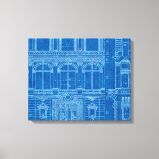 Antiek "Gevoel Blauw" prints Canvas Art