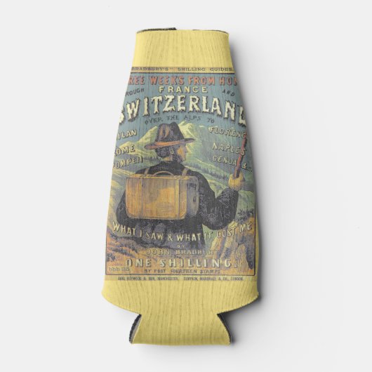 Antiek gids voor reizigers naar Zwitserland Flesjeskoeler (Voorkant)